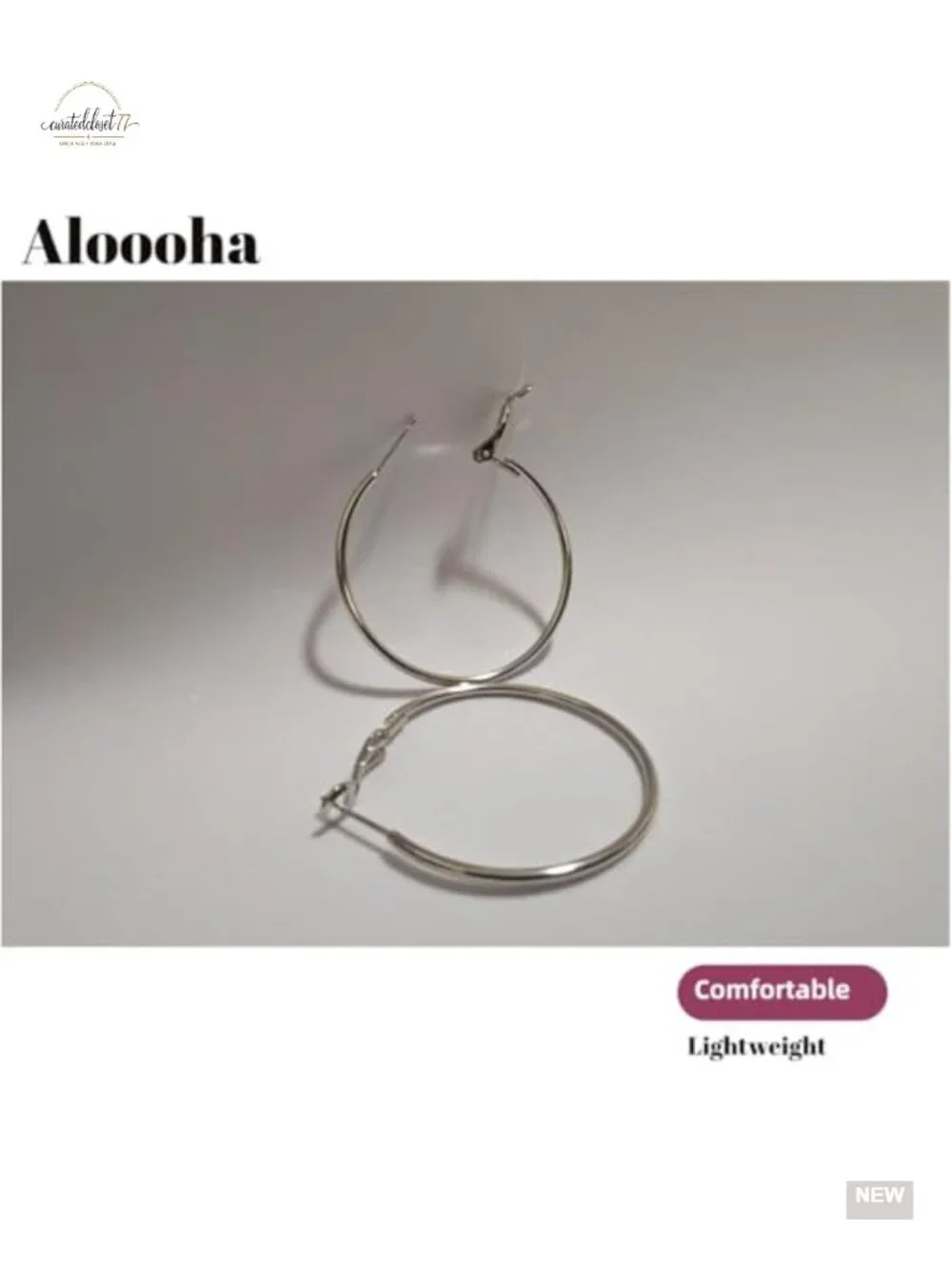 Lightweight Surgical Stainless Steel Hoop Earrings for Women, 925 Sterling